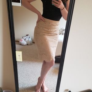Lace Pencil Skirt